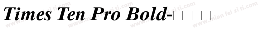 Times Ten Pro Bold字体转换